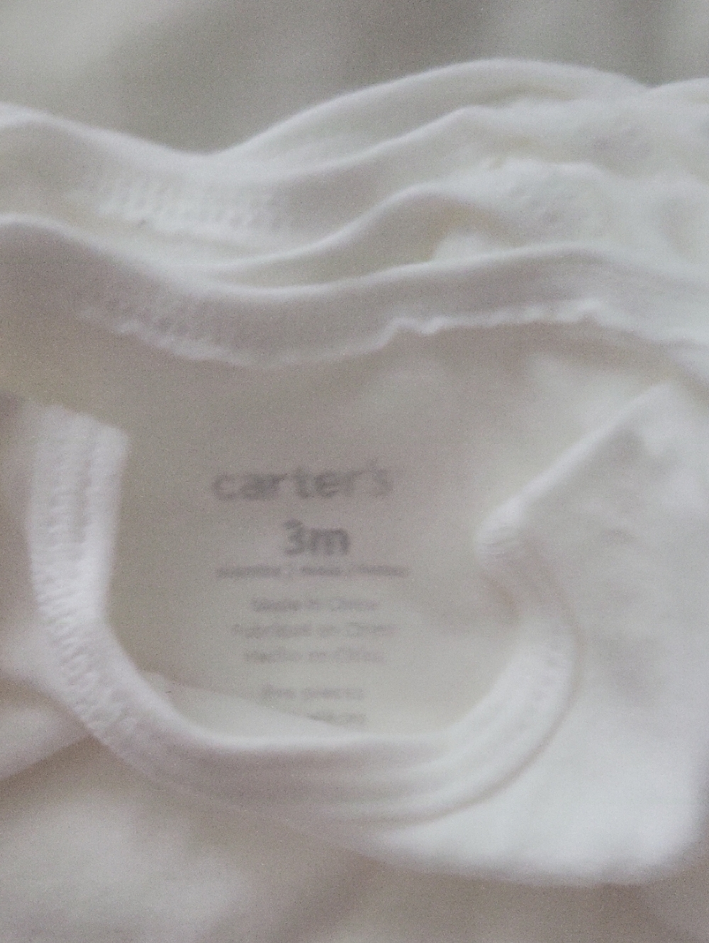 Carter's White Infant Short-Sleeve Bodysuits (3M)